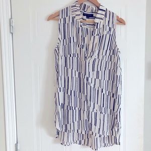 White sleeveless blouse